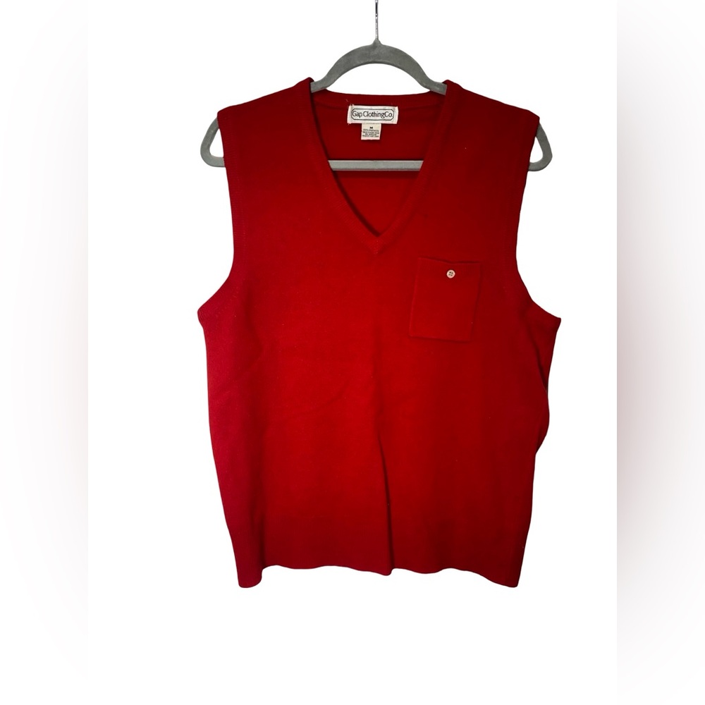 Gap clothing co 90’s vintage lambs wool v neck sweater vest size M